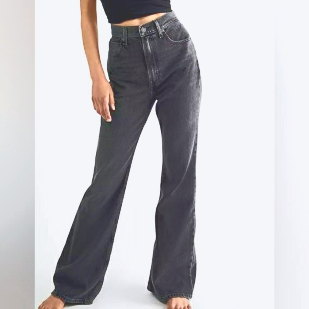 Levi's Women's Black Wide Leg Flare Jeans